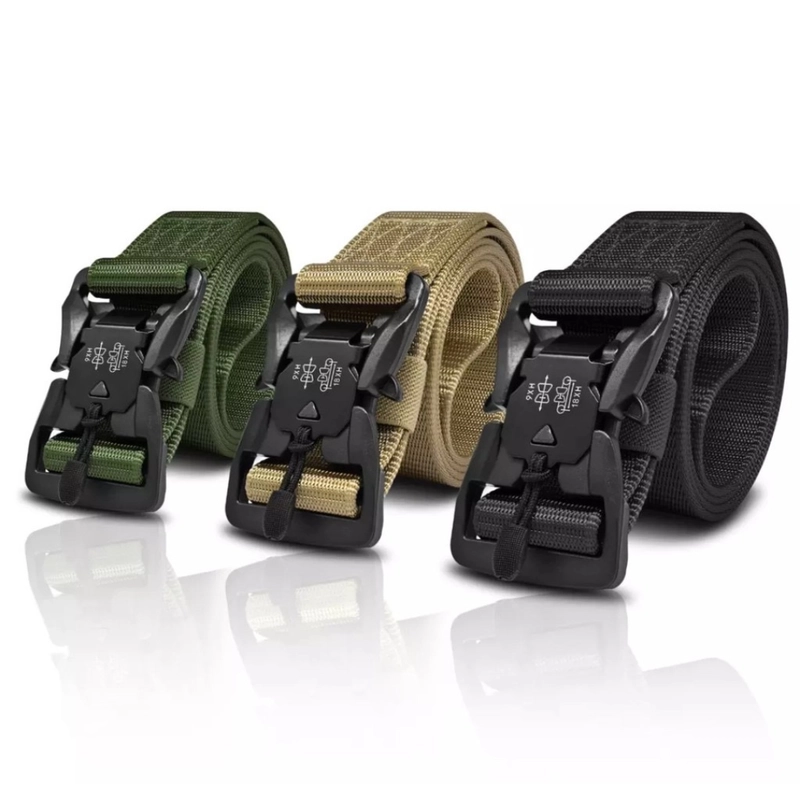 Product image KAHASIL - Ikat Pinggang Sabuk Gesper Pria Nylon Kanvas Tactical Military Panjang 120cm KHBELT40 all variant Cream
